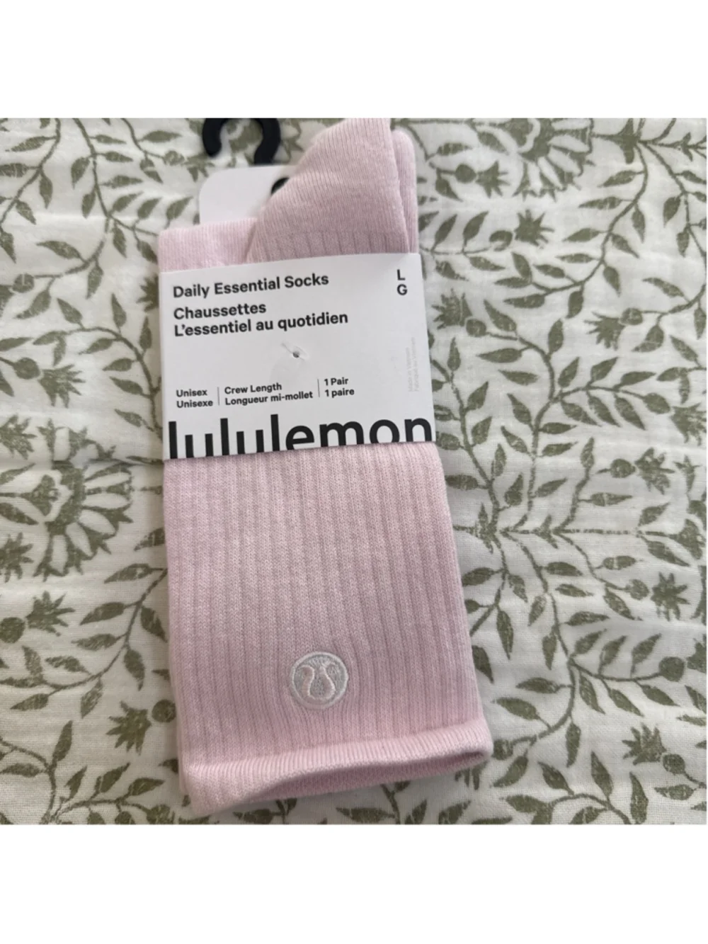 Unisex Lululemon Daily Essential Socks One Size Pink